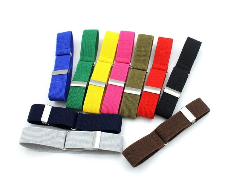 Cyprinus Carpio 2 Pieces Adjustable Shirt Sleeve Holders Anti-Slip Armbands Elastic Sleeve Garters for Women Men(1 "W *12 1/2L -Black) - Image 2